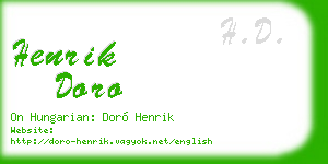 henrik doro business card